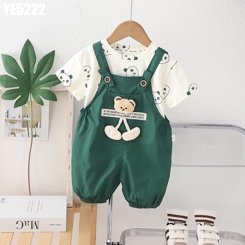 Set Áo Gấu Trúc Yếm Gấu