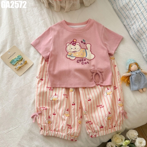 Set Áo Quần Mèo Cherry