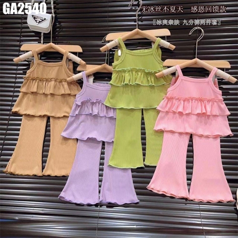 Set Áo 2 Dây Quần Loe