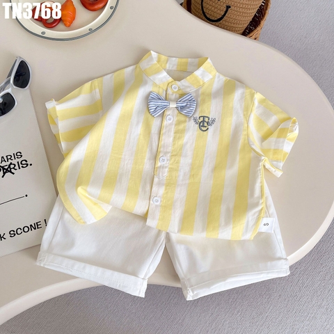 Set Áo Sơ Mi Sọc Kèm Quần