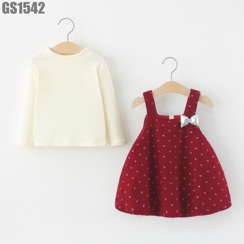 Set Áo Tay Dài Yếm Váy Đuôi Thỏ