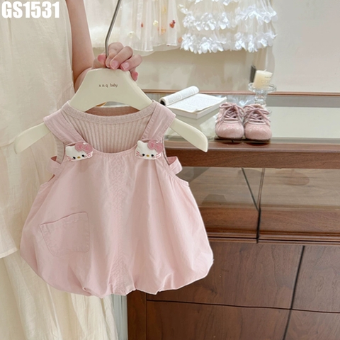 Set Áo Sát Nách Yếm Váy Mèo