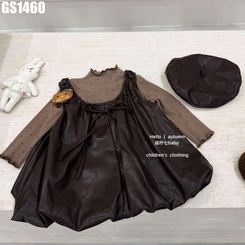 Set Áo Tay Dài Váy Và Nón Da