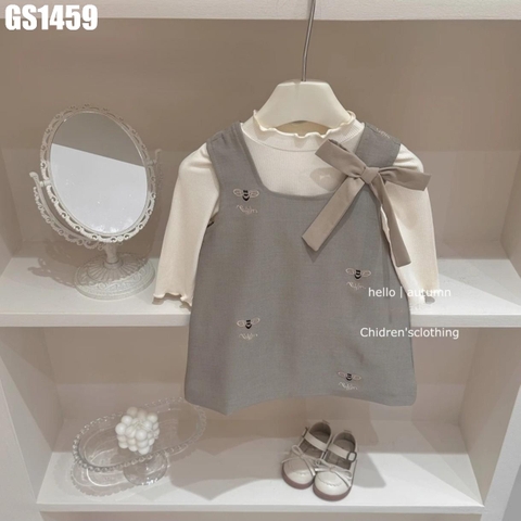 Set Áo Cổ Lọ Váy Nơ