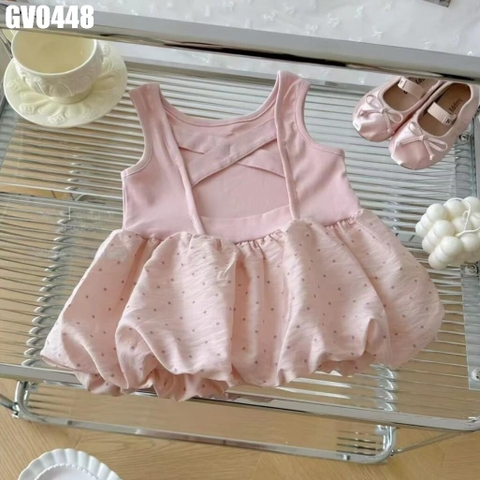 Váy Chấm Bi Đan Chéo Lưng