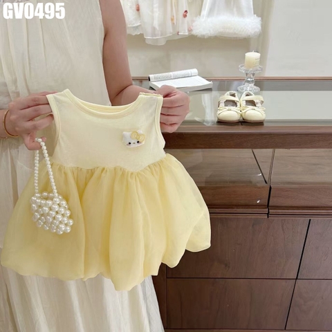 Váy Sát Nách Mèo Thắt Nơ