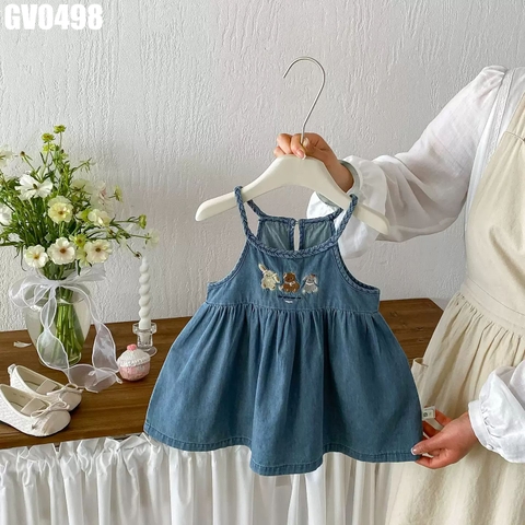 Váy Quai Tết Thêu Thỏ