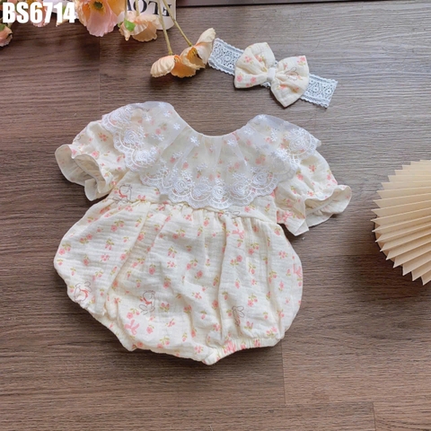 Set Body Hoa Nhí Cổ Ren