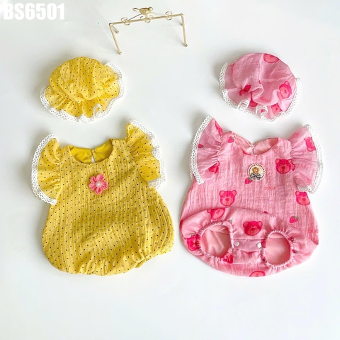 Set Body Cánh Tiên Họa Tiết Kèm Nón