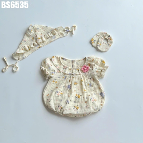 Set 3 Món Body Hoa Cổ Tròn