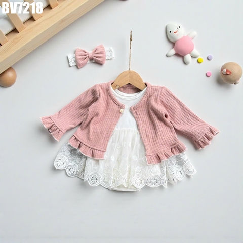 Set Body Váy Ren Kèm Khoác