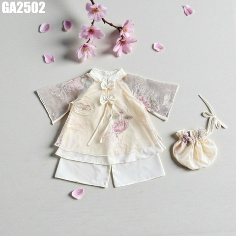 Set Áo Quần Hoa Sen Kèm Túi