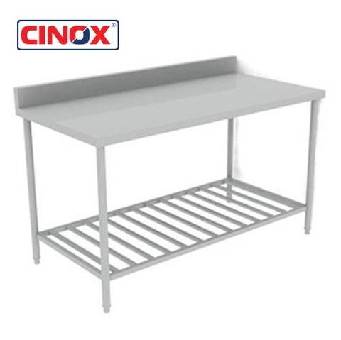 CINOX- BÀN INOX 2 TẦNG THÀNH SAU GIÁ DƯỚI NAN