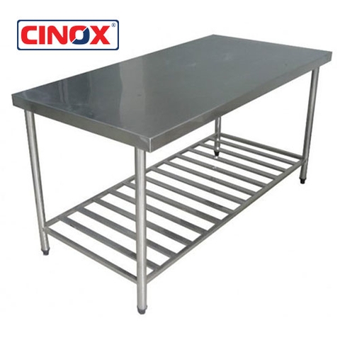 CINOX- BÀN INOX 2 TẦNG GIÁ DƯỚI NAN