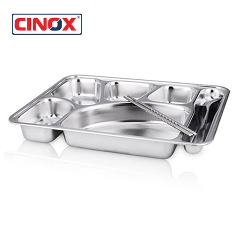 CINOX- KHAY ĂN INOX 6 NGĂN