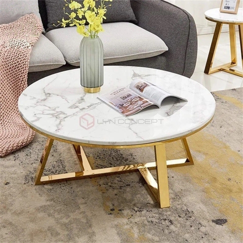 Bàn Góc Sofa Hình Vuông Mặt Kính Đen Chân Inox Mạ Pvd Màu Vàng Cao Cấp