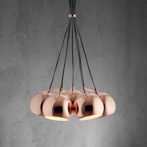Bộ Đèn Thả Trần Trang Trí 7 Bóng Màu Hồng - DENAC09/BALLPENDANT