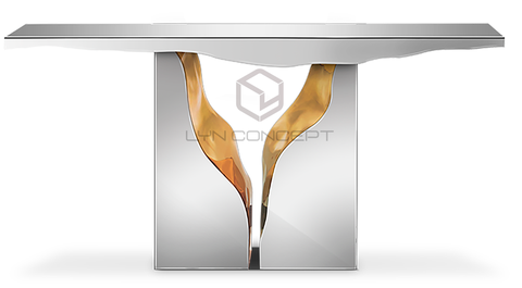 Bàn Console Inox Xi Mạ Màu Bạc & Màu Vàng Hiện Đại Cao Cấp - BTT13C