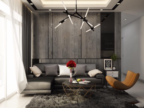 THIẾT KẾ NỘI THẤT CĂN HỘ 2 PHÒNG NGỦ RIVER GATE QUẬN 4 - CH10LYN