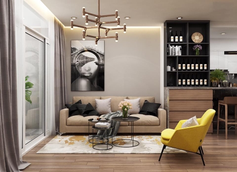 THIẾT KẾ NỘI THẤT CĂN HỘ MILENNIUME QUẬN 4 - CH47