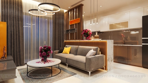 THIẾT KẾ NỘI THẤT CĂN HỘ VINHOMES GOLDEN RIVER CHO THUÊ - CHỊ SOFIA - CH42