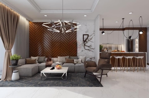 THIẾT KẾ NỘI THẤT CĂN HỘ 1 PHÒNG NGỦ HIỆN ĐẠI - CH24LYN