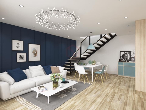 THIẾT KẾ NỘI THẤT NHÀ PHỐ 1 TRỆT 1 LẦU HIỆN ĐẠI - NP11LYN