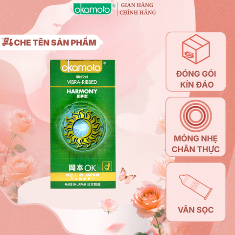 Bao Cao Su Okamoto Harmony Vân Sọc Hộp 10 Cái