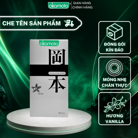 Bao Cao Su Okamoto Skinless Skin Vanilla Hộp 10 Cái