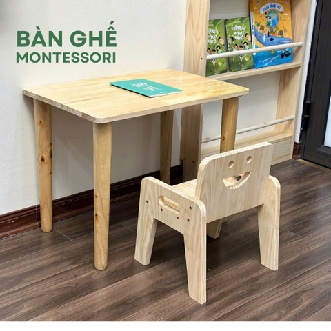 Bộ Bàn Ghế Gỗ Mầm Non Dành Cho Bé Từ 2 Đến 6 Tuổi Ngồi Đúng Tư Thế