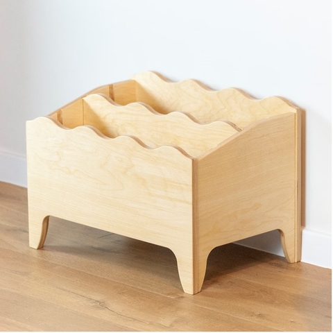 Kệ Sách Đa Năng Montessori 3 Ngăn Phong Cách Nhật Bản Bằng Gỗ Thông