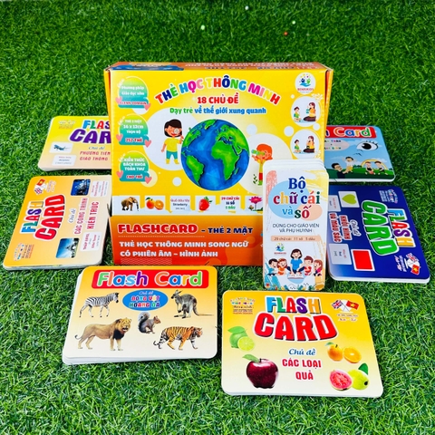 Bộ Thẻ Học Thông Minh 18 Chủ Đề Song Ngữ Anh - Việt Theo Phương Pháp Glenn Doman