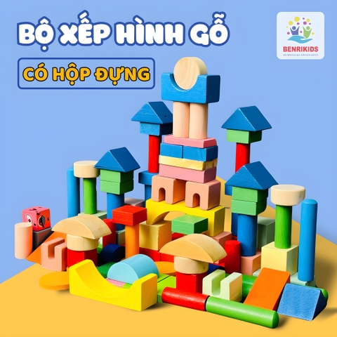 Xếp Hình 100 Chi Tiết  Bộ Đồ Chơi Xếp Hình Thông Minh Bằng Gỗ Kích Thích Trí Tưởng Tượng Cho Bé