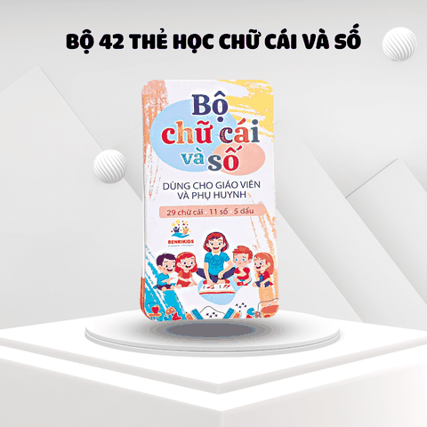 Thẻ Học Thông Minh, Trọn Bộ 42 Thẻ Chữ Cái và Số Cho Bé Tập Học Tiếng Việt và Nhận Biết Số Đếm Trong Toán Học