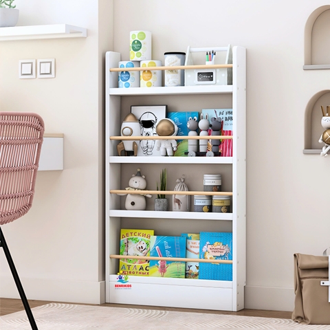 Kệ Treo Tường Đựng Sách Không Cần Khoan Đục, Kệ Giá Sách Lắp Sau Cánh Cửa Giúp Tối Ưu Không Gian, Giá Sách Mầm Non