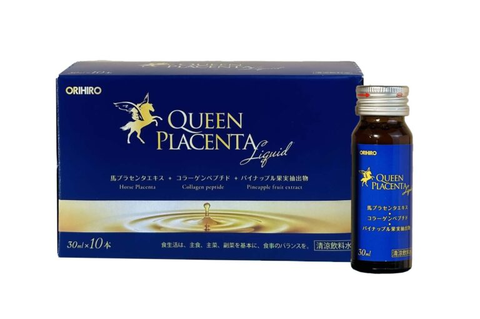 [DATE 10/2026] NƯỚC UỐNG COLLAGEN NHAU THAI NGỰA QUEEN PLACENTA ORIHIRO (HỘP 10 CHAI X 30ML)