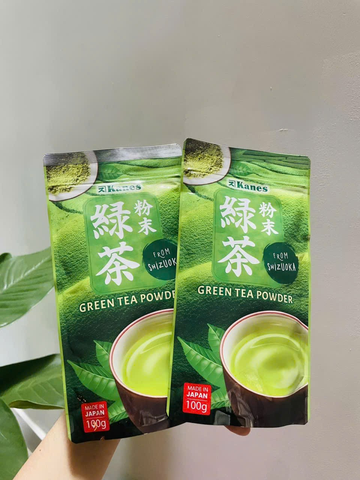 [DATE 6/2026] BỘT TRÀ XANH MATCHA NGUYÊN CHẤT VÙNG SHIZUOKA KANES NHẬT BẢN (GÓI 100GR) - GREEN TEA POWER