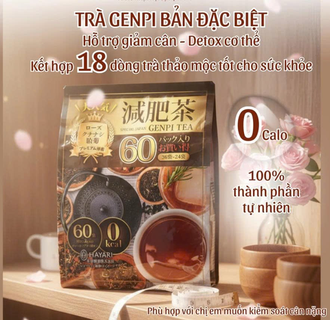 [PHIÊN BẢN MỚI 60 TÚI LỌC] TRÀ HỖ TRỢ DUY TRÌ VÓC DÁNG GENPI PREMIUM HAYAKI
