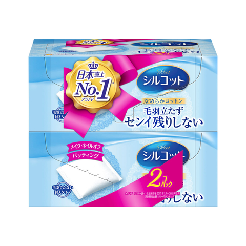 (SET 2 HỘP) BÔNG TẨY TRANG UNICHARM SILICOT (HỘP 82 MIẾNG X 2)