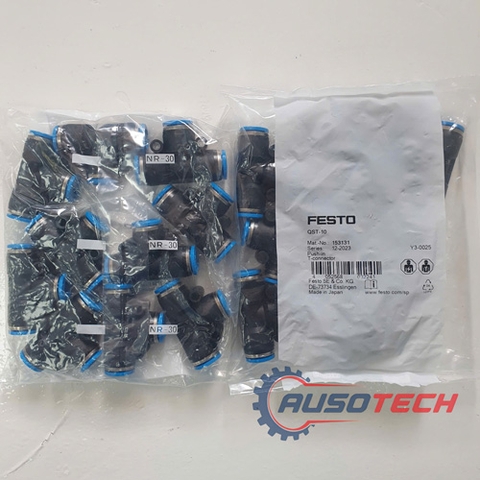 Đầu nối khí dạng T 10mm Festo QST-10 (153131)