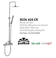 VÒI CÂY SEN NÓNG LẠNH PAFFONI XCOL635CR (Vòi cây sen model:XCOL635CR)