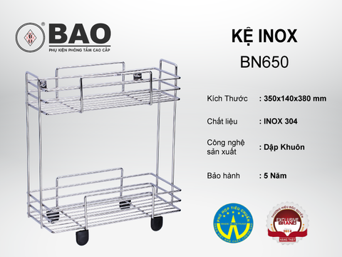KỆ INOX MODEL BN650