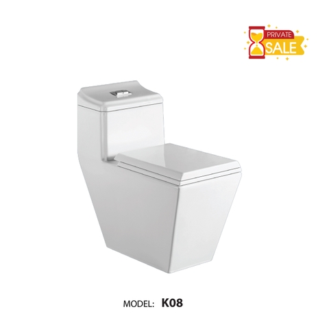 BỒN CẦU CARANO 1 KHỐI K08 (TOILET MODEL: K08)