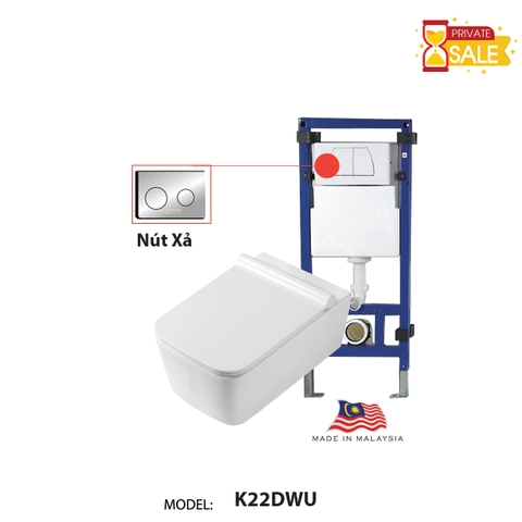 TOILET TREO TƯỜNG CARANO MODEL K22DWU