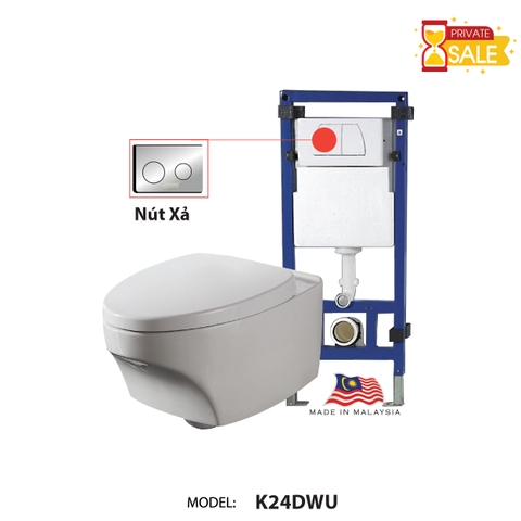 TOILET TREO TƯỜNG CARANO MODEL K24DWU