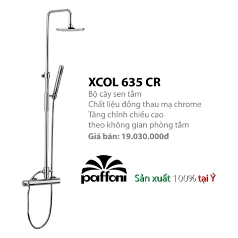 VÒI CÂY SEN NÓNG LẠNH PAFFONI XCOL635CR (Vòi cây sen model:XCOL635CR)