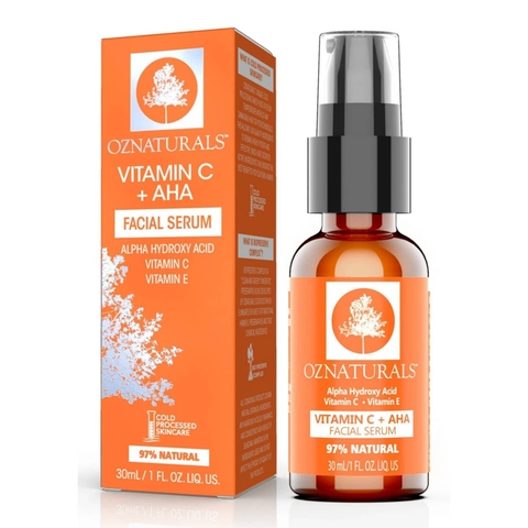 (HSD 11/2021) Serum sáng da chống lão hóa Oz Naturals Vitamin C + AHA Serum (30ml)