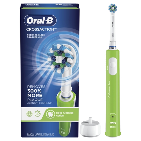 Bàn chải đánh răng điện tử Oral-B Crossaction Rechargeable Toothbrush - màu Trắng
