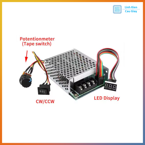 Module điều khiển tốc độ, chiều quay động cơ DC 60A hiển thị đồng hồ led