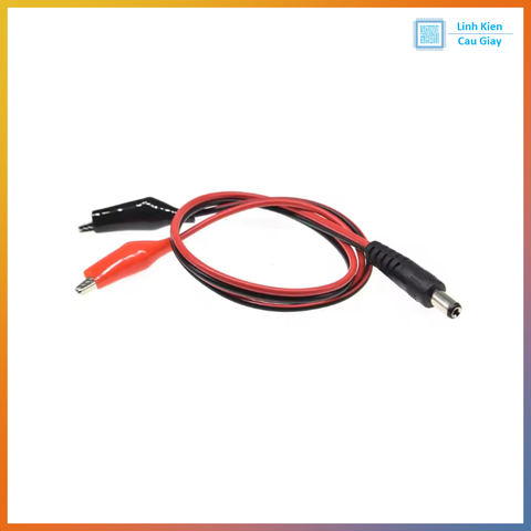 Dây kẹp cá sấu ra jack đầu cái, đầu đực DC5.5x2.1